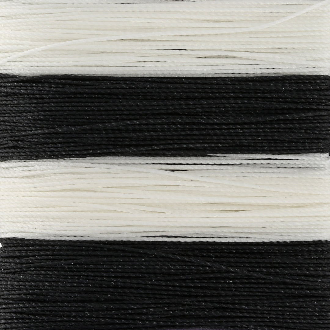 Perlenkordel S-Lon™ TEX210 - Black & White Mix - PerlineBeads