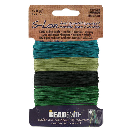Perlenkordel S-Lon™ TEX210 - Evergreen Mix - PerlineBeads