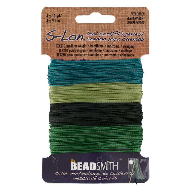 Perlenkordel S-Lon™ TEX210 - Evergreen Mix - PerlineBeads