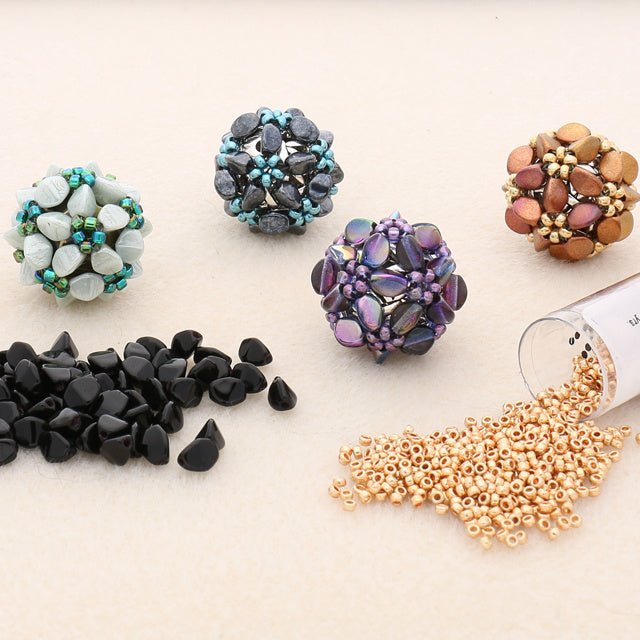 Pinch Bead 5x3 mm - Jet - PerlineBeads