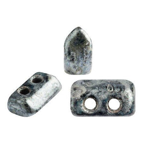Piros® par Puca® - Metallic Mat Old Silver Spotted - PerlineBeads