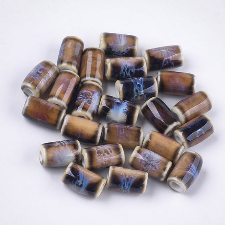 Porzellanperle Röhrenform - Camel - PerlineBeads