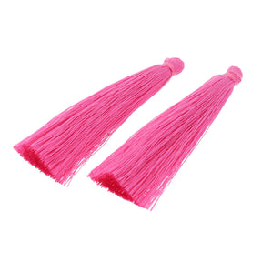 Quaste aus Nylon 65 x 6 mm - Rosarot - PerlineBeads