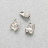 Quetschkalotten 6 x 3,5 mm (20 Stk.) - Farbe Platin - PerlineBeads