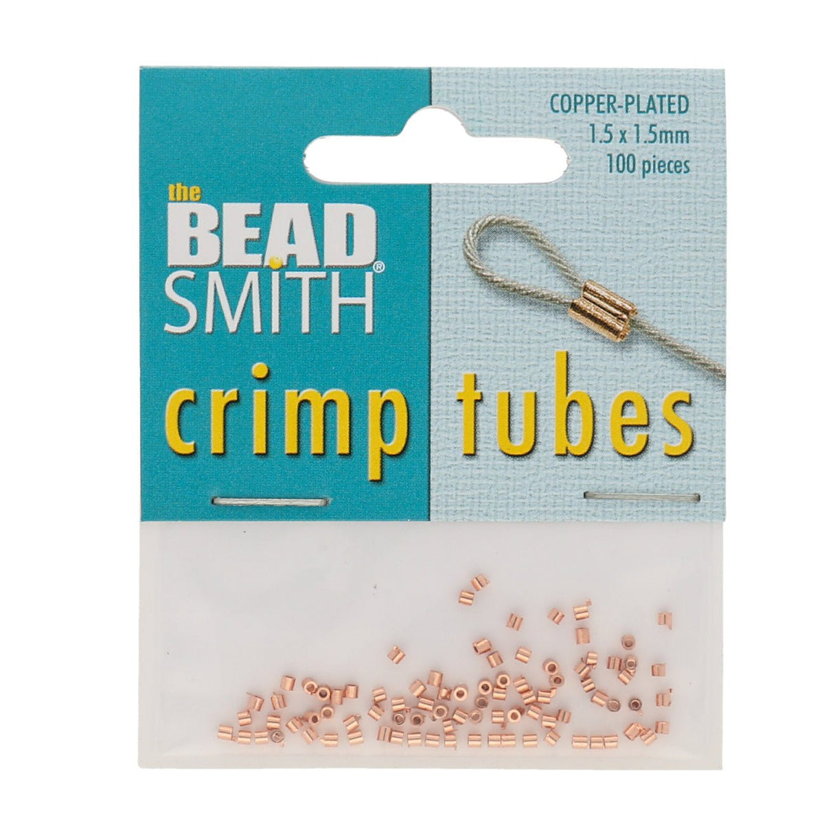 Quetschperlen 1,5 x 1,5 mm - Verkupfert - PerlineBeads