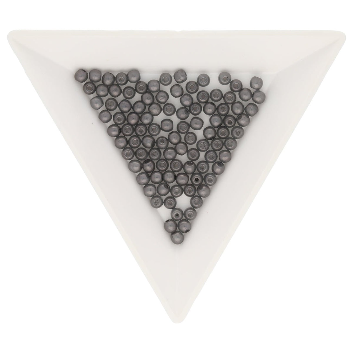 Recycelte Glasperlen 3 mm - Charcoal Grey - PerlineBeads