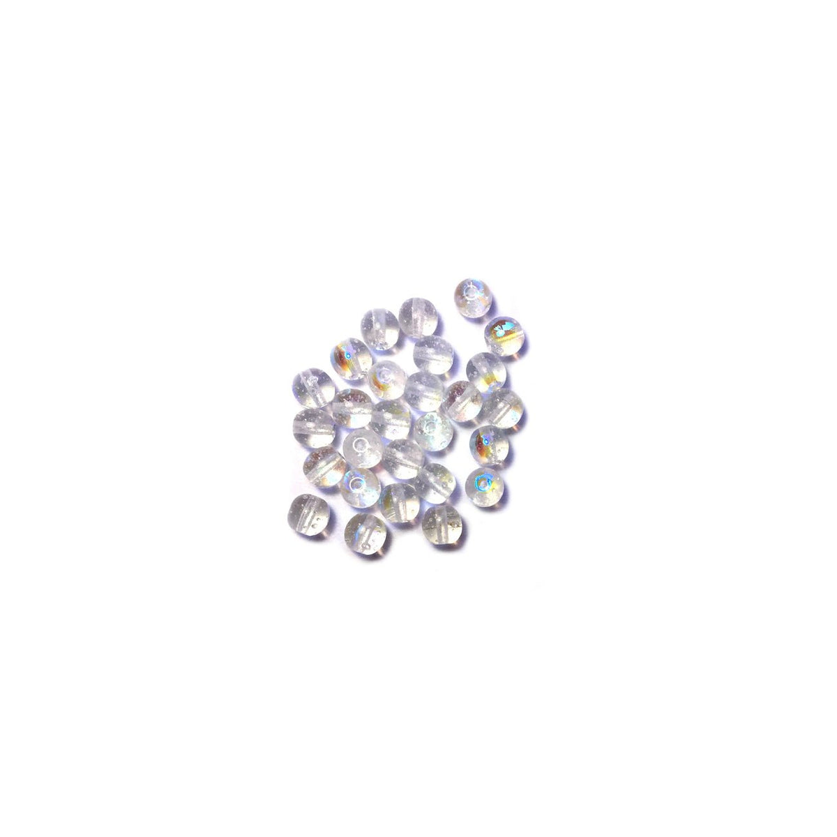 Recycelte Glasperlen 7 mm - Metallic Ice Bubbles - PerlineBeads