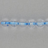 Recycelte Glasperlen 8 mm - Lined Bubbles Blue - PerlineBeads