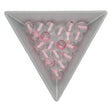 Recycelte Glasperlen 8 mm - Lined Bubbles Pink - PerlineBeads