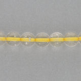 Recycelte Glasperlen 8 mm - Lined Bubbles Yellow - PerlineBeads