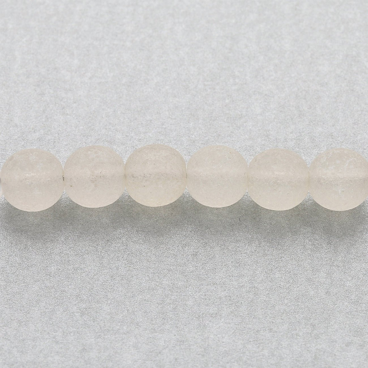 Recycelte Glasperlen 8 mm - Matt Crystal - PerlineBeads
