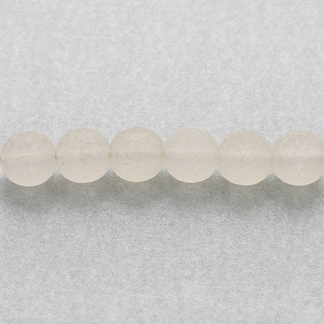 Recycelte Glasperlen 8 mm - Matt Crystal - PerlineBeads