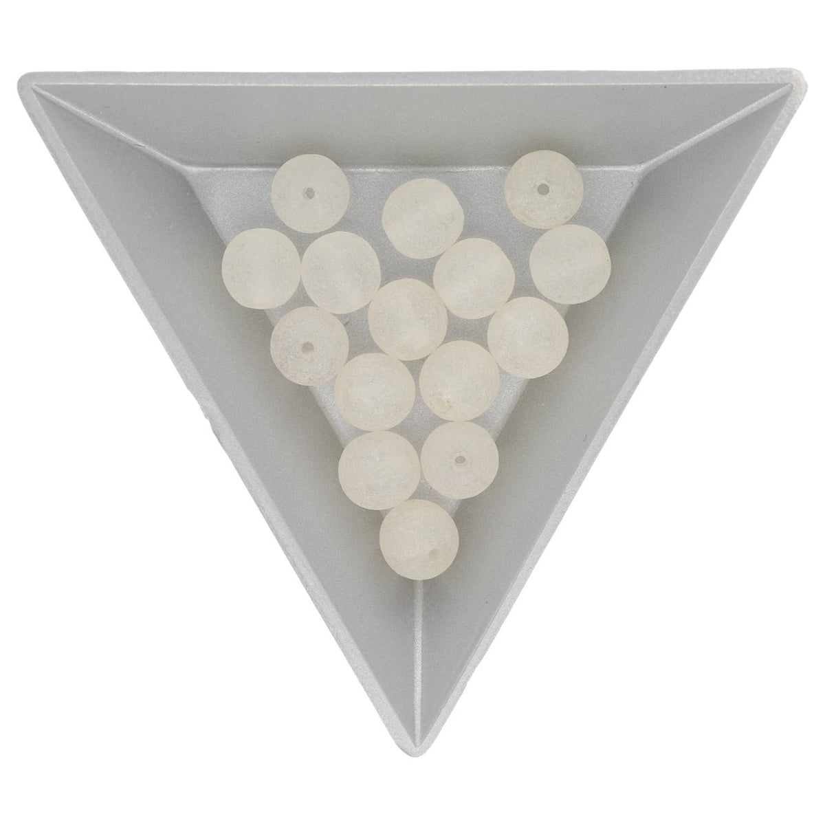 Recycelte Glasperlen 8 mm - Matt Crystal - PerlineBeads