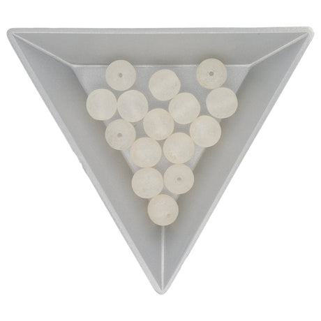 Recycelte Glasperlen 8 mm - Matt Crystal - PerlineBeads