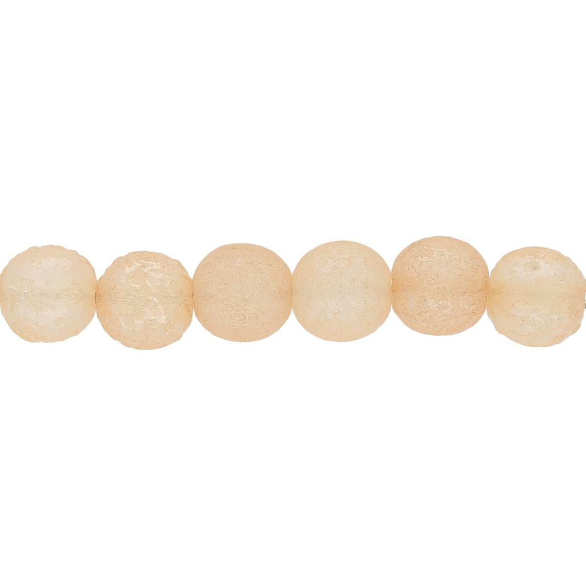 Recycelte Glasperlen 8 mm - Matt Light Orange - PerlineBeads