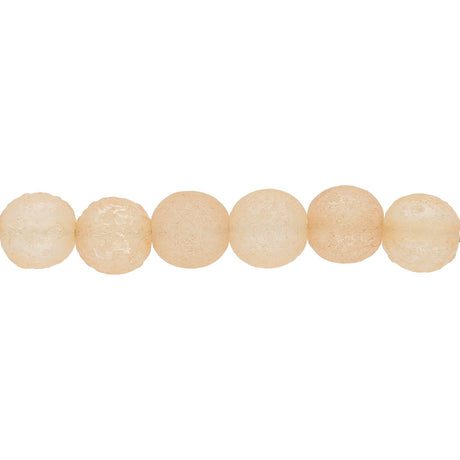 Recycelte Glasperlen 8 mm - Matt Light Orange - PerlineBeads
