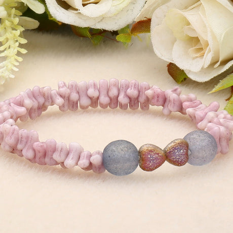 Recycelte Glasperlen 8 mm - Matt Night Blue - PerlineBeads