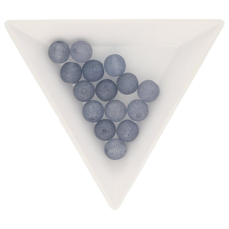 Recycelte Glasperlen 8 mm - Matt Night Blue - PerlineBeads