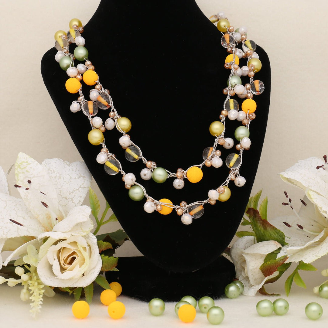 Recycelte Glasperlen 8 mm - Neon Bubbles Sunflower - PerlineBeads