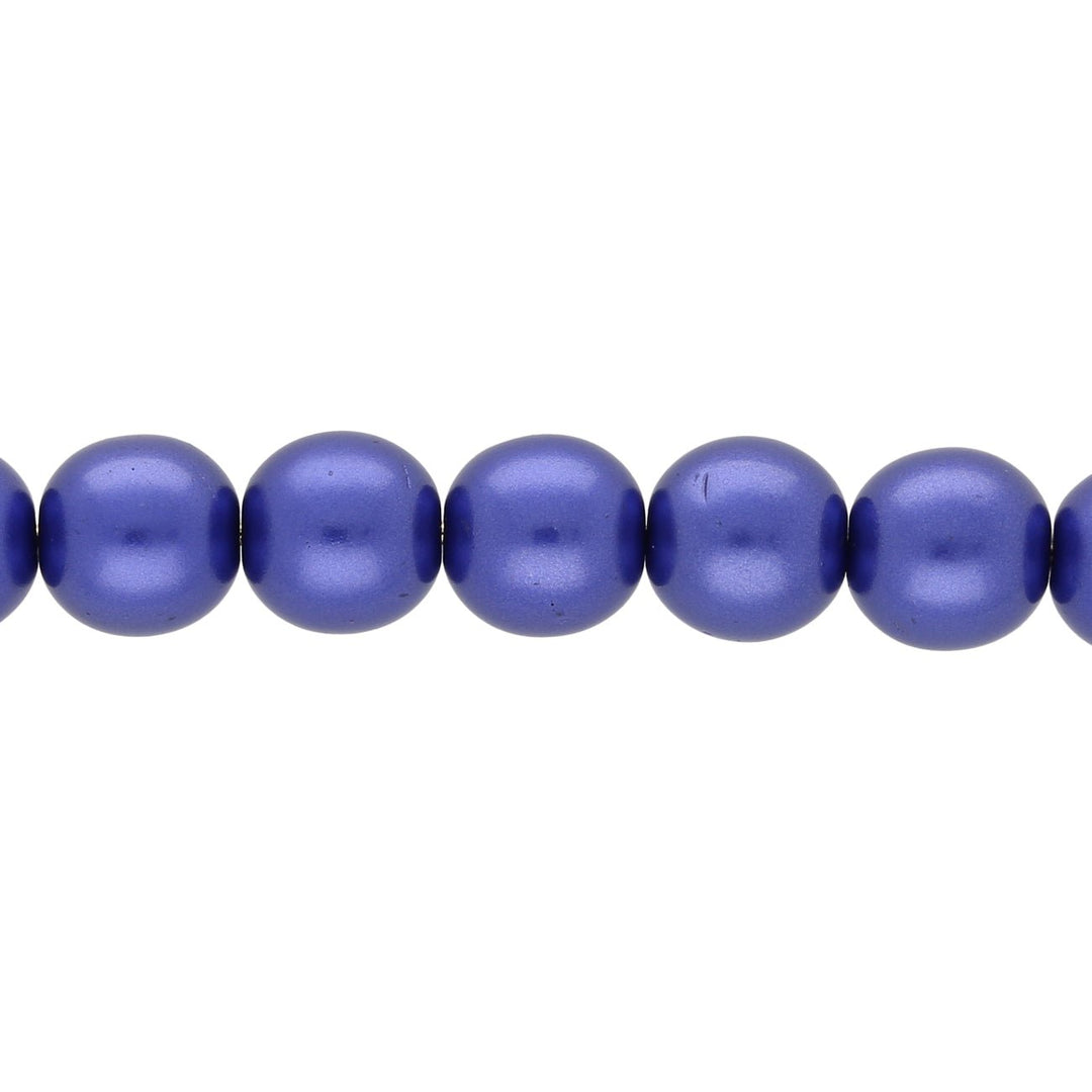 Recycelte Glasperlen 8 mm - Pearly Cobalt Bubbles - PerlineBeads