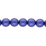 Recycelte Glasperlen 8 mm - Pearly Cobalt Bubbles - PerlineBeads