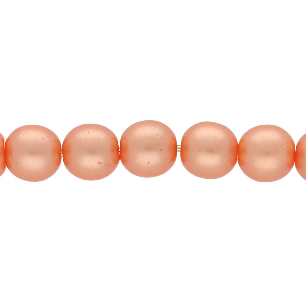 Recycelte Glasperlen 8 mm - Pearly Coral Bubbles - PerlineBeads