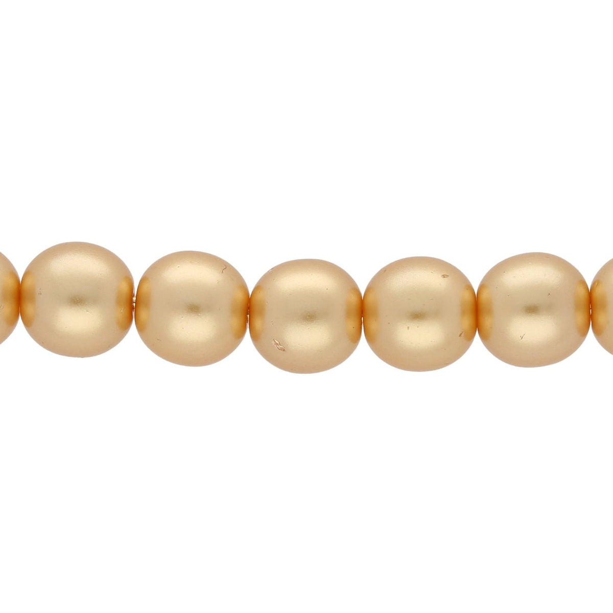 Recycelte Glasperlen 8 mm - Pearly Gold Bubbles - PerlineBeads