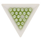 Recycelte Glasperlen 8 mm - Pearly Green Bubbles - PerlineBeads