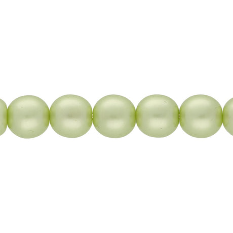 Recycelte Glasperlen 8 mm - Pearly Green Bubbles - PerlineBeads