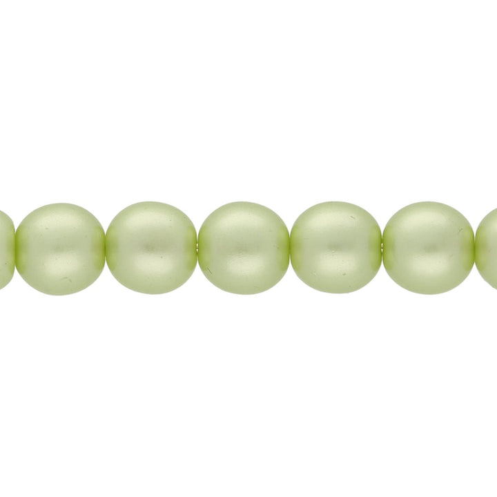 Recycelte Glasperlen 8 mm - Pearly Green Bubbles - PerlineBeads