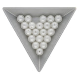 Recycelte Glasperlen 8 mm - Pearly White Bubbles - PerlineBeads