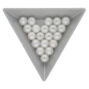 Recycelte Glasperlen 8 mm - Pearly White Bubbles - PerlineBeads