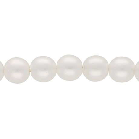 Recycelte Glasperlen 8 mm - Pearly White Bubbles - PerlineBeads