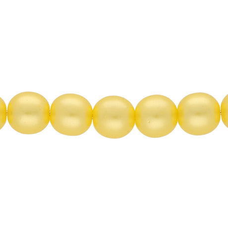 Recycelte Glasperlen 8 mm - Pearly Yellow Bubbles - PerlineBeads