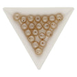Recycelte Glasperlen 8 mm - Travertine Bubbles Beige - PerlineBeads