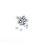 Recycelte Glasperlen "Cubes" - Matt Silver - PerlineBeads