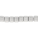 Recycelte Glasperlen "Cubes" - Matt Silver - PerlineBeads