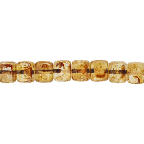 Recycelte Glasperlen "Cubes" - Old Whisky - PerlineBeads