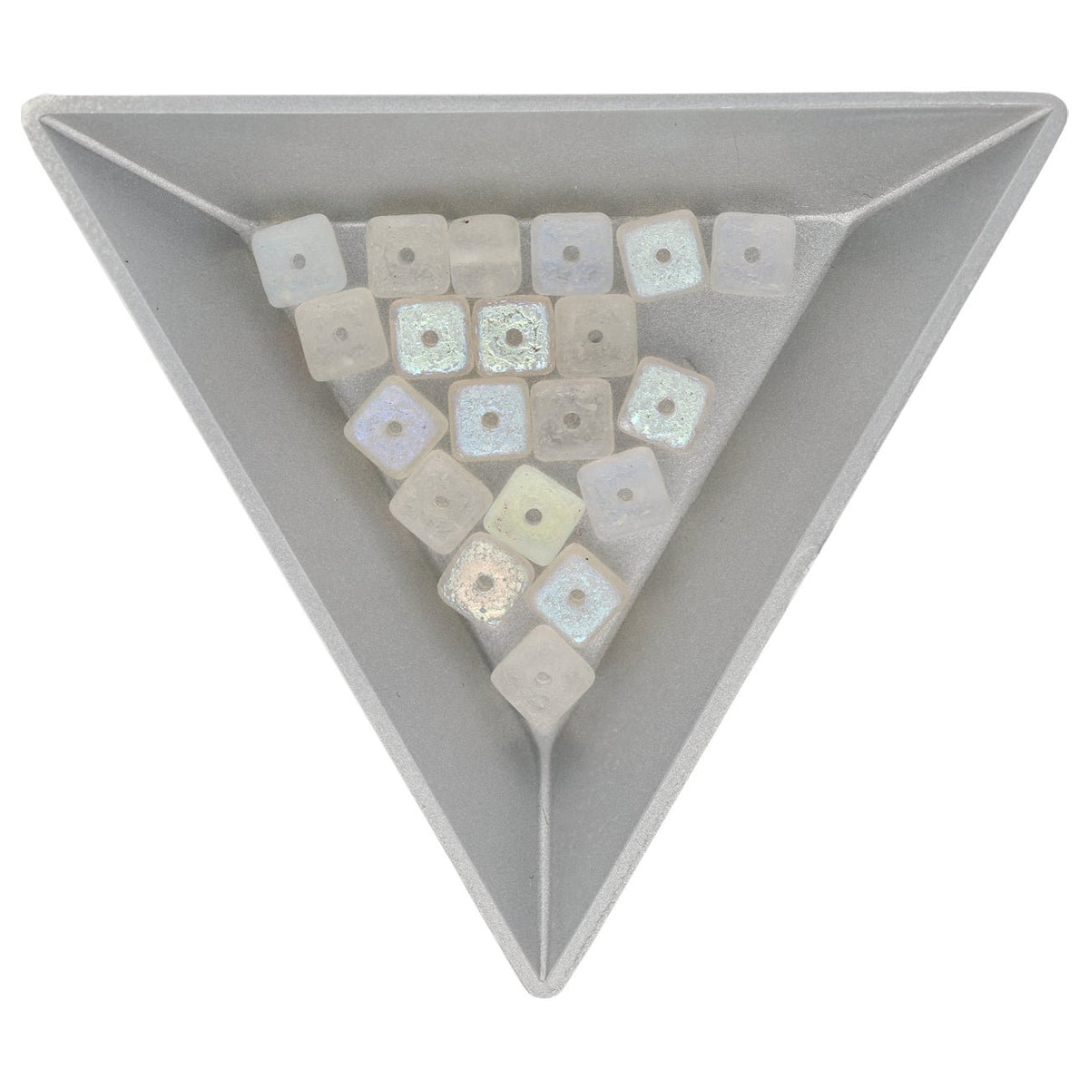 Recycelte Glasperlen "Cubes" - Rough Ice - PerlineBeads