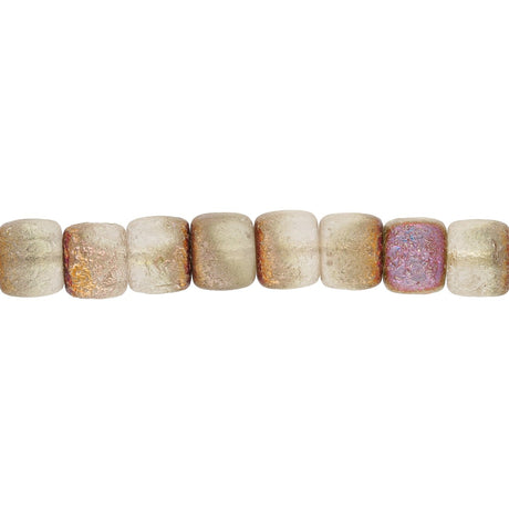 Recycelte Glasperlen "Cubes" - Rusty - PerlineBeads