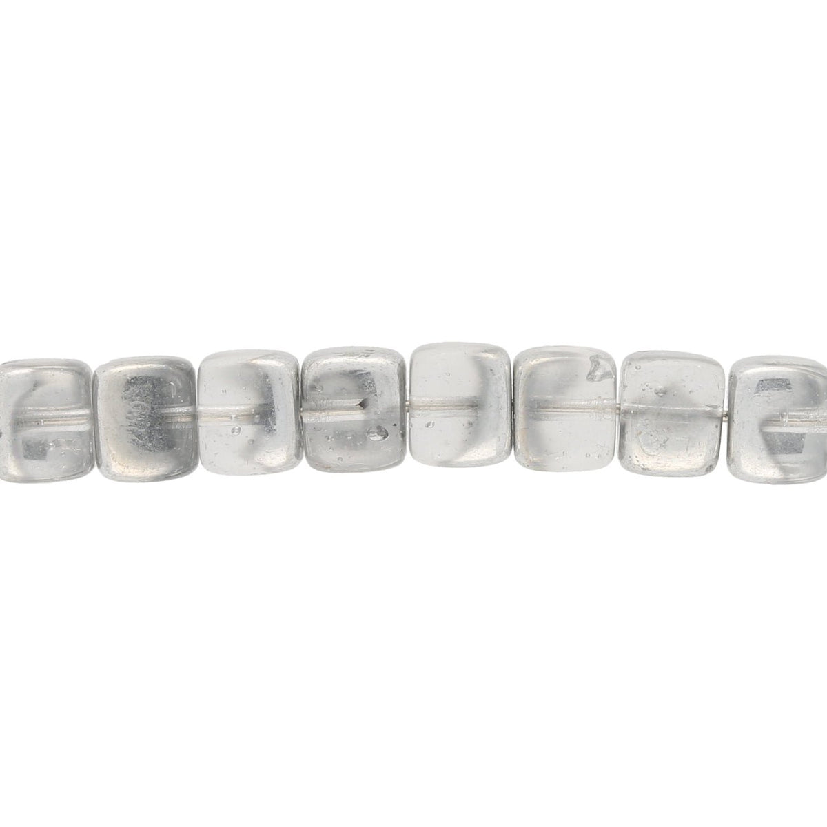 Recycelte Glasperlen "Cubes" - Silver - PerlineBeads