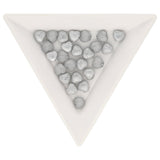 Recycelte Glasperlen "Hearts" - Rough Silver - PerlineBeads