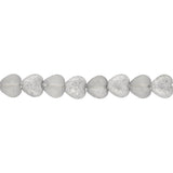Recycelte Glasperlen "Hearts" - Rough Silver - PerlineBeads