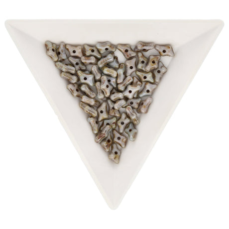 Recycelte Glasperlen "Tiny Bones" - Aztec Gold - PerlineBeads