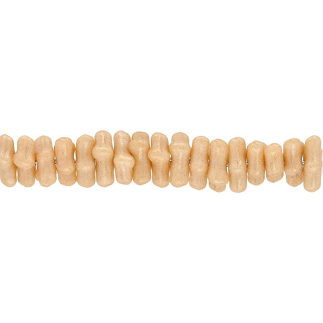 Recycelte Glasperlen "Tiny Bones" - Ceramic Beige - PerlineBeads