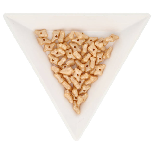 Recycelte Glasperlen "Tiny Bones" - Ceramic Beige - PerlineBeads