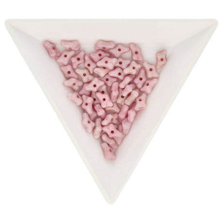 Recycelte Glasperlen "Tiny Bones" - Ceramic Pink - PerlineBeads