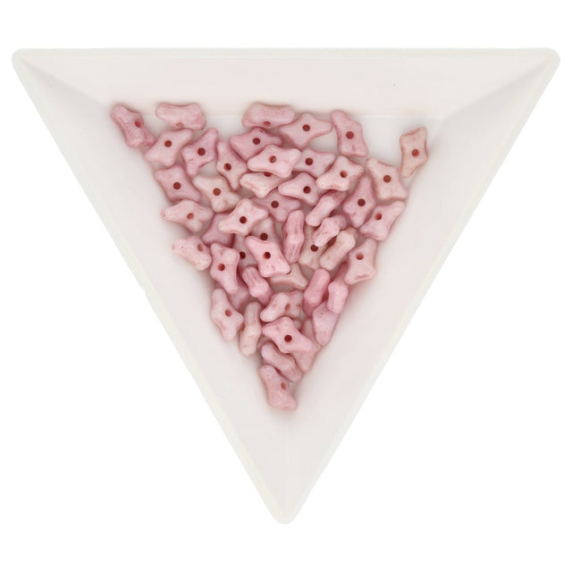 Recycelte Glasperlen "Tiny Bones" - Ceramic Pink - PerlineBeads