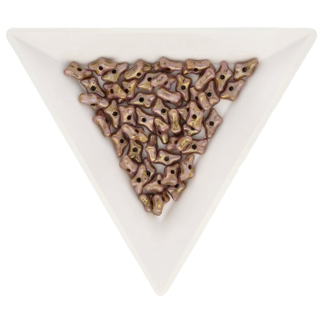 Recycelte Glasperlen "Tiny Bones" - Copper Penny - PerlineBeads