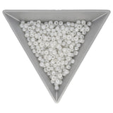 Rocailles Glasperlen 3 mm unregelmässige Grösse – Ceylon White - PerlineBeads